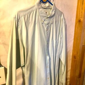Uniqlo designer brand button down dress shirt light shade green adult size large